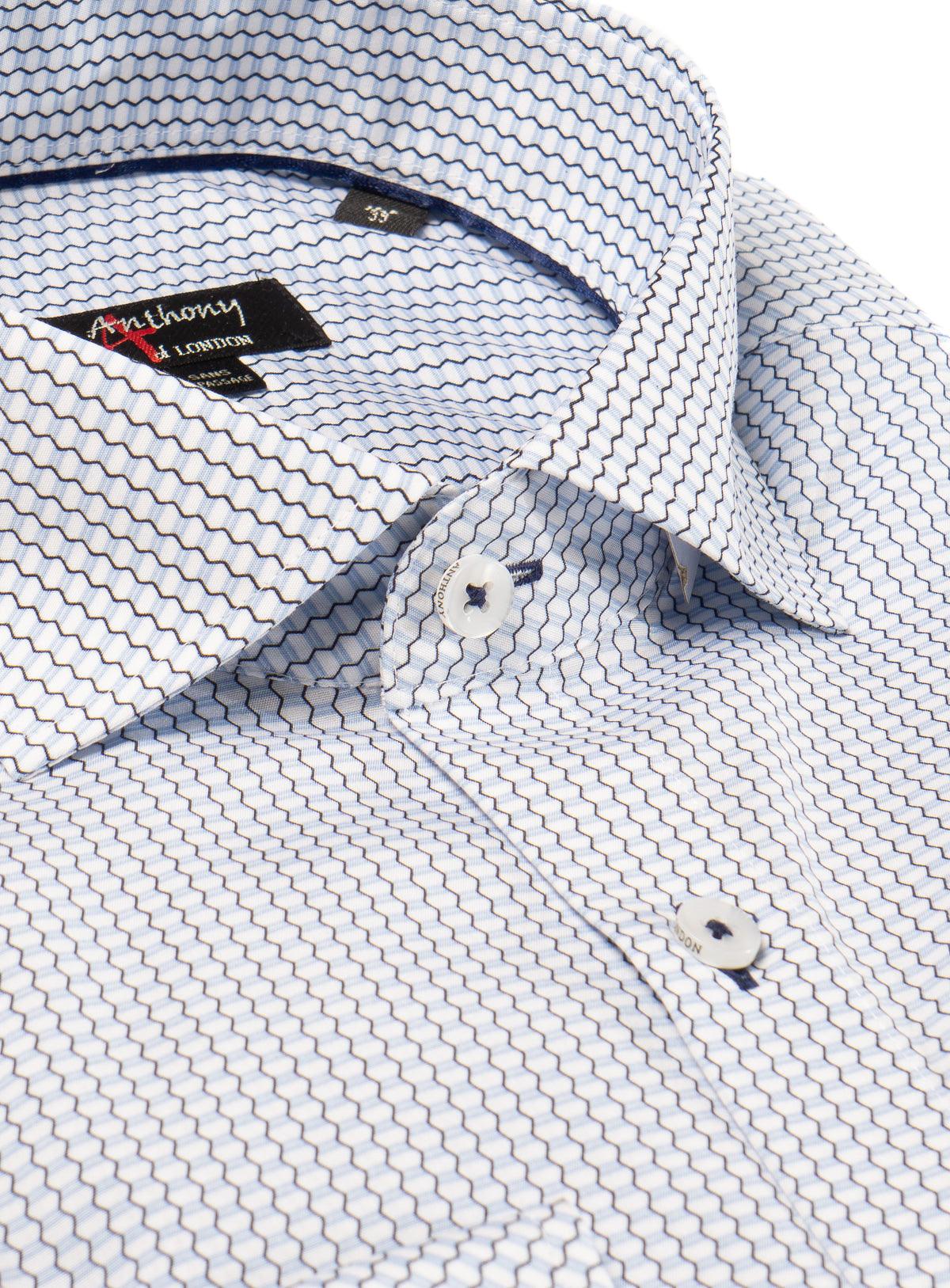 Geometric Print Non-Iron Dress Shirt ...